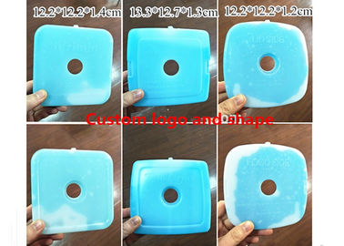 Yemek İçin Özel Mavi Sert Plastik Buz Paketleri 12.2 * 12.2 * 1.2cm