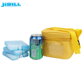 Gıda kalitesi HDPE + SAP Mini Buz Paketleri Buz Bloku / Buz Jeli İçerisi Sıvı 10*10*2cm Dondurulmuş Gıdalar İçin