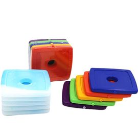 Renkli Güzel Plastik Öğle Yemeği Buz Paketleri Soğutma Jeli 13.3 * 12.7 * 1.3cm
